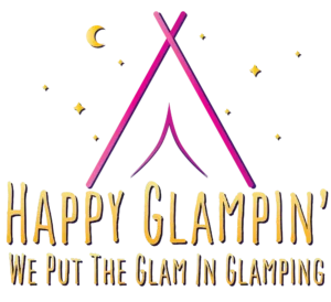 Happy Glampin' indoor tent and slumber party rentals logo